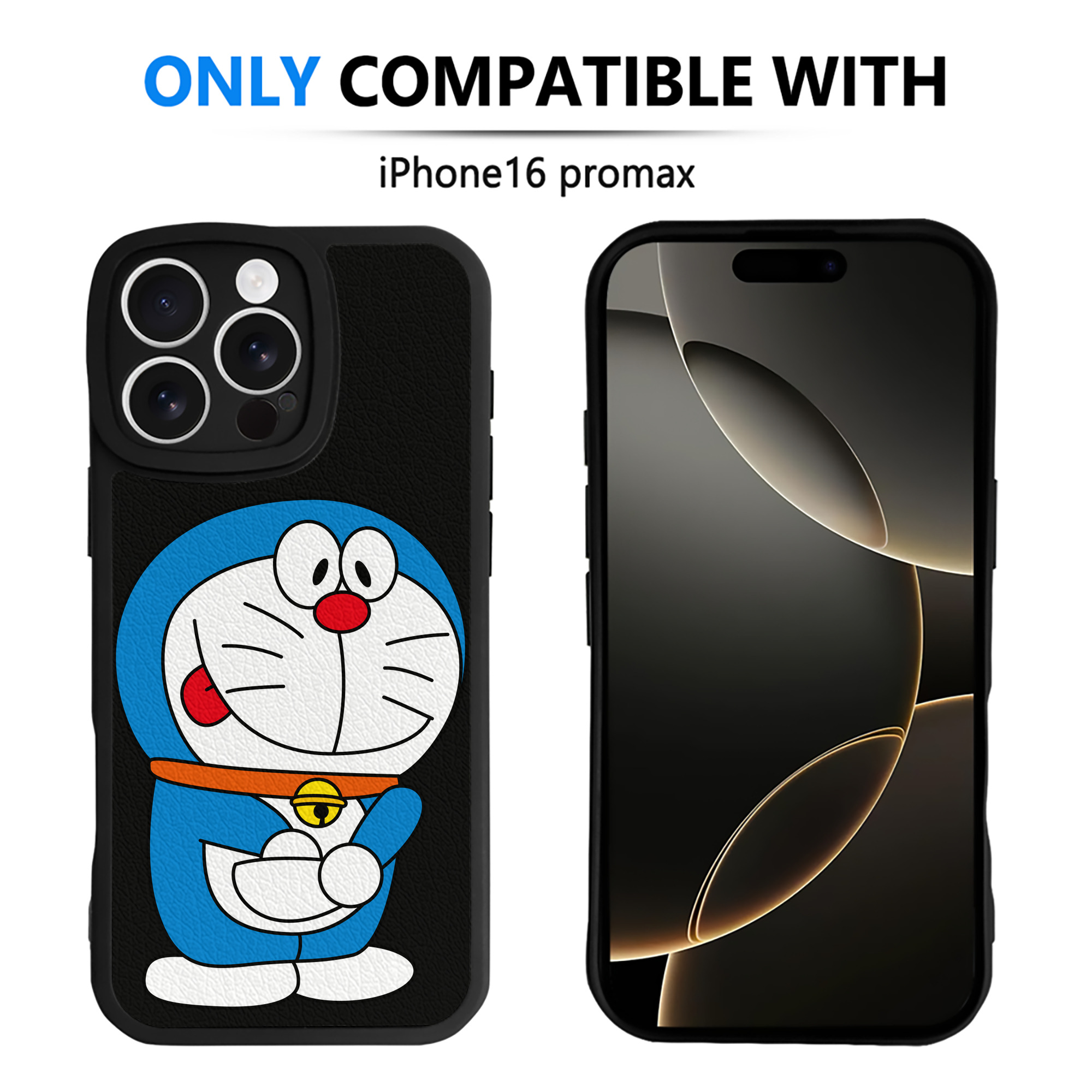（画像用） ドラえもん Doraemon 【iPhone 16シリーズ対応】シリコンスマホケース（レザー調） 材質：シリコン